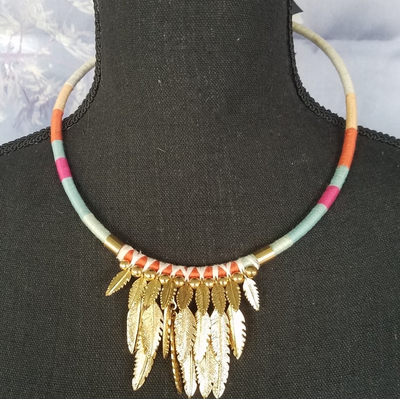 Target Jewelry - Gold Feather Necklace